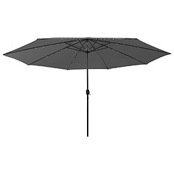 VIDAXL Parasol extérieur LED 400 cm Anthracite