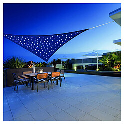 JARDILINE Voile d'Ombrage avec LED 3,6 m - Bleu Nuit