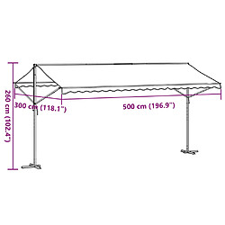 VIDAXL Auvent autoportant - Bleu et blanc pas cher