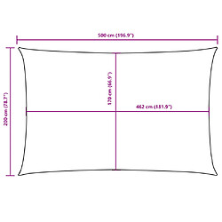 vidaXL Voile de parasol 2x5 m Vert Foncé pas cher