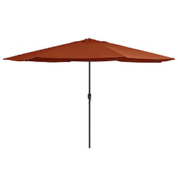 vidaXL Parasol de jardin 390 cm - Terre cuite