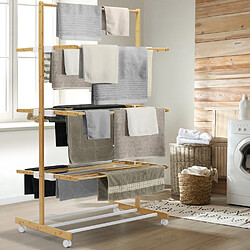 Idmarket MARKET Séchoir à linge RITA - Bambou