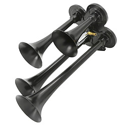 Klaxon 4 Trompette Air Horn - Noir