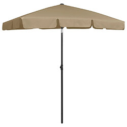 VIDAXL Parasol de plage 180x120 cm - Taupe