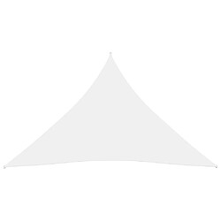Helloshop26 Voile d'ombrage parasol tissu oxford triangulaire 4 x 5 x 5 m blanc 02_0009888