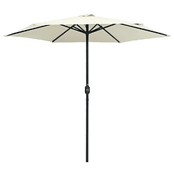 vidaXL Parasol de jardin 270x246 cm Blanc sable