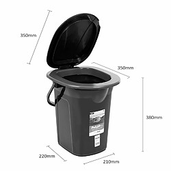 GreenBlue Toilette Touristique Portable 19L Anthracite pas cher