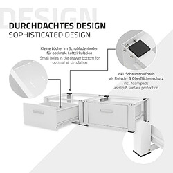 Acheter Ml-design Socle double pour lave-linge avec tiroirs - Blanc