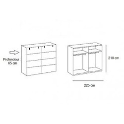 Inside 75 Chambre complète Vernon - Pin et graphite