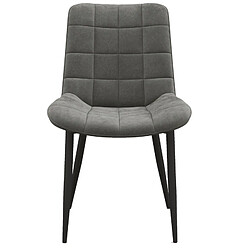 Moloo SACHA-Chaise en Velours Gris Carbone et métal noir (x4) pas cher