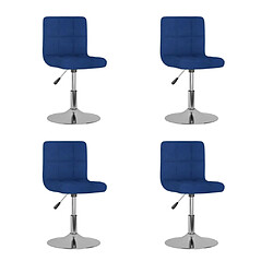 VidaXL 3087452 - Lot de 4 chaises pivotantes bleu