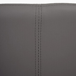 Mendler HWC-A50 II Chaise Rétro - Similicuir Gris pas cher