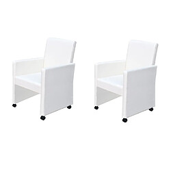 vidaXL Chaise similicuir - Blanc
