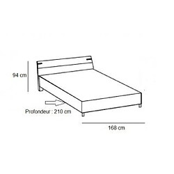 Inside 75 Chambre complète Vernon - Multicolore