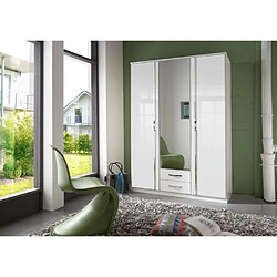 Cstore Armoire Trio 3 portes miroir - Blanc
