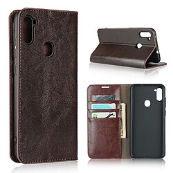 Étui Samsung Galaxy A11/M11 - Cuir Café