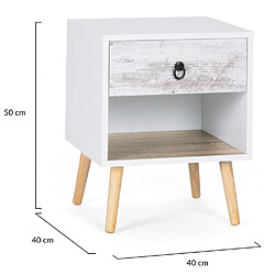 Idmarket MARKET Lot de 2 Tables de Chevet BAHIA pas cher