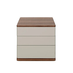 Angel Cerda Table de chevet en bois gris et noyer