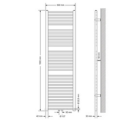 ECD Germany Sahara Design Radiateur - Blanc