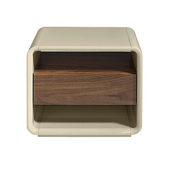 Angel Cerda Table de chevet noyer et bois gris