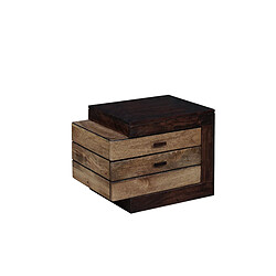 Avis BOIS & CHIFFONS Chevet manguier bicolore