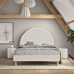 Acheter Vipack Chevet pouf Moon - Blanc