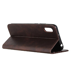 Acheter Etui Litchi Café pour Xiaomi Redmi 7A
