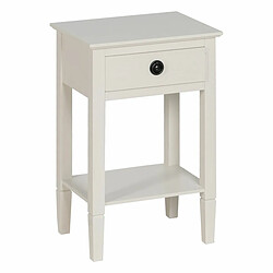 BigBuy Home Table de Nuit Blanc 40 x 30 x 61 cm 