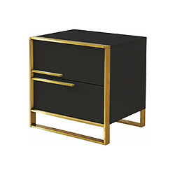 MEUBLER DESIGN Tables de chevet Veneto - Or/Noir