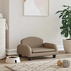 VIDAXL - Lit pour chien cappuccino similicuir