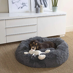 Avis Toilinux Coussin doux et rond Snow pour chien et chat - Gris anthracite - Diam 95 cm