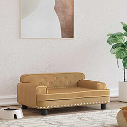 vidaXL Lit pour chien - Marron 70x45x30 cm