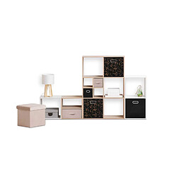 Five Simply Smart Boîtes Tissu - Lot de 6 - Noir