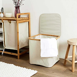 The Home Deco Factory THDF Panier de rangement avec cerclage bambou - Gris