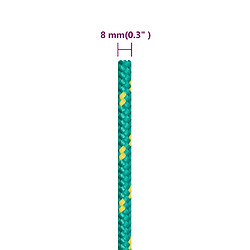 vidaXL Corde de bateau Vert 8 mm 500 m pas cher
