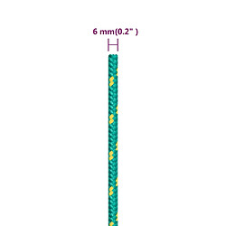 vidaXL Corde 6 mm 100 m - Vert pas cher