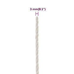 vidaXL Corde Travail 3 mm Polypropylène pas cher