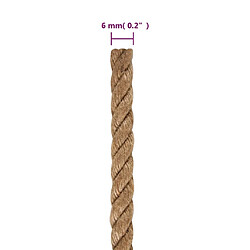 vidaXL Corde 6 mm 500 m Jute pas cher