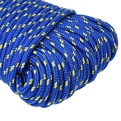 Acheter vidaXL Corde de bateau 4 mm - Bleu 50 m