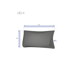 Acheter HESPERIDE Coussin Korai Ardoise - 50x30 cm