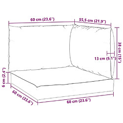 vidaXL Coussins de palette - Anthracite Lot de 3 pas cher