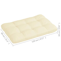 vidaXL Canapé Palette Crème Lot de 7 pas cher
