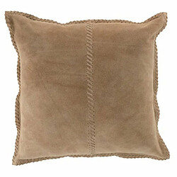 Paris Prix Coussin Déco Cuir Beige 44cm