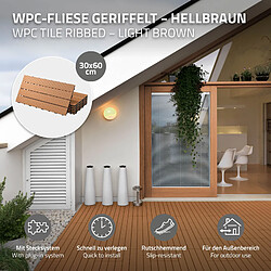 Acheter ECD Germany WPC Carreaux 60x30 cm - Marron Clair