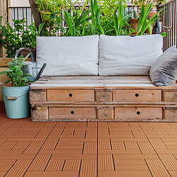 ECD Germany 44 Pièces de terrasse - Marron clair