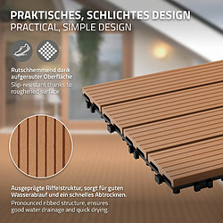 Avis ECD Germany WPC Carreaux 60x30 cm - Marron Clair