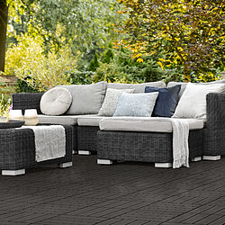 ECD Germany Lot de Dalles de Terrasse WPC 30x30 cm - Anthracite