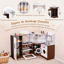 Helloshop26 Jeu de cuisine d'angle pour enfants - Marron