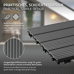 Avis ECD Germany WPC Carreaux de Terrasse 60x30 cm - Anthracite