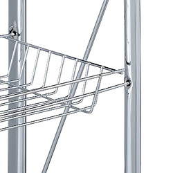 Helloshop26 Desserte pliante à roulettes - Noir